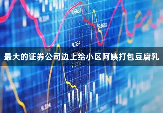 最大的证券公司边上给小区阿姨打包豆腐乳
